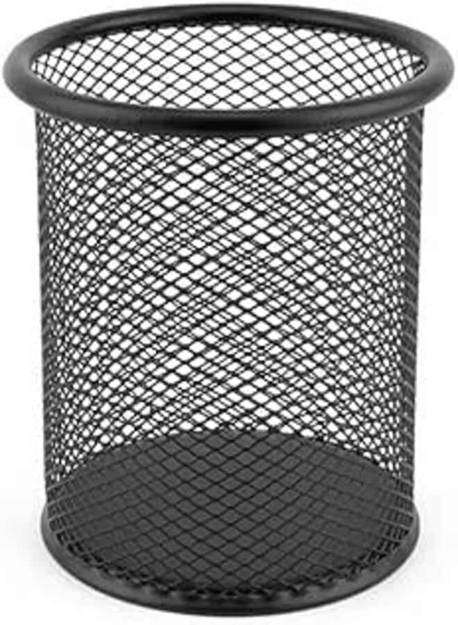 Mesh Pencil Desk Tidy, Office Metal Pen Cup Round Pen Holder, Brush Pen Pot Pen Holder for Desk Office Supplies Pencil Pot Pen Pots for Desk Pencil Holder Pen Pots Desk Organisers (1pc)